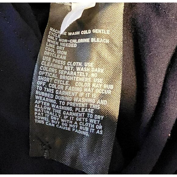 Uniqlo Blouse L Navy Blue 3/4 Sleeve Pullover Tunic Top Minimalist Preowned - Picture 7 of 7